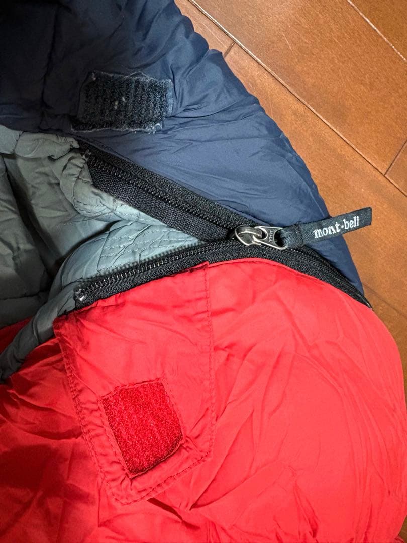 モンベル バローバッグ ＃0寝袋 左ジッパー サンライズレッド