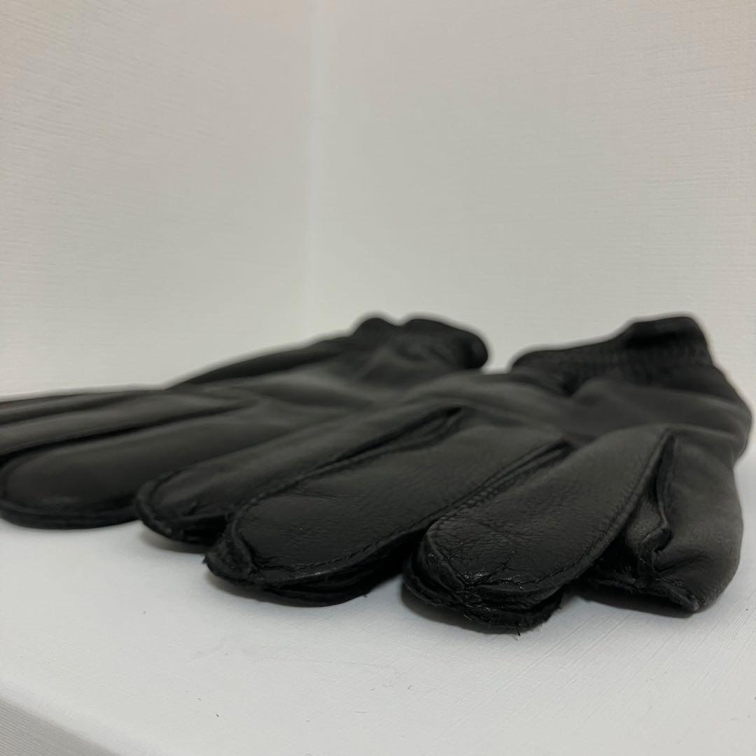 美品❤️MEROLA イタリア製 本革×カシミヤ100% メンズ手袋 ジッパー付