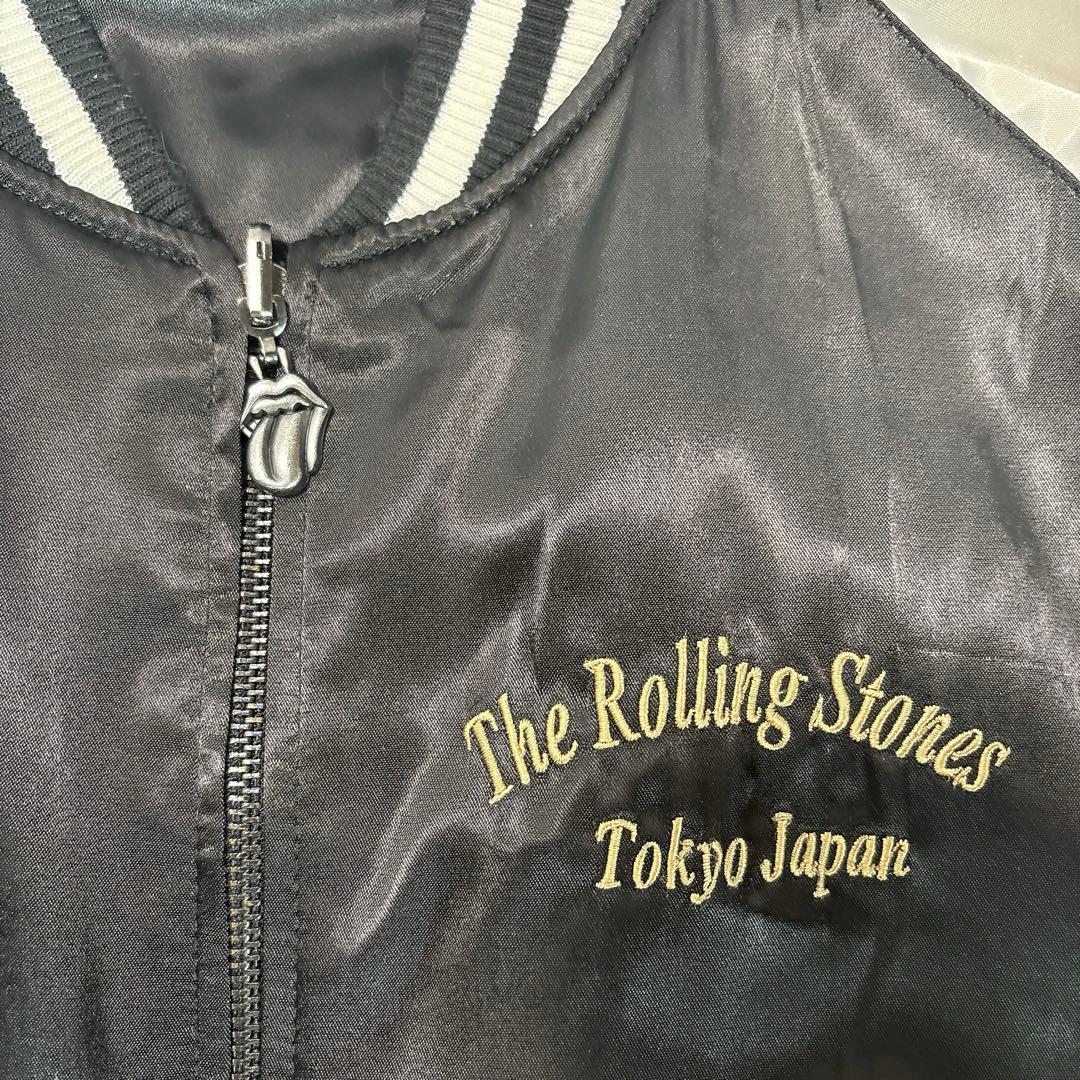 5 ジャックローズ×ローリングストーンズ 刺繍 スカジャン リバーシブル XL