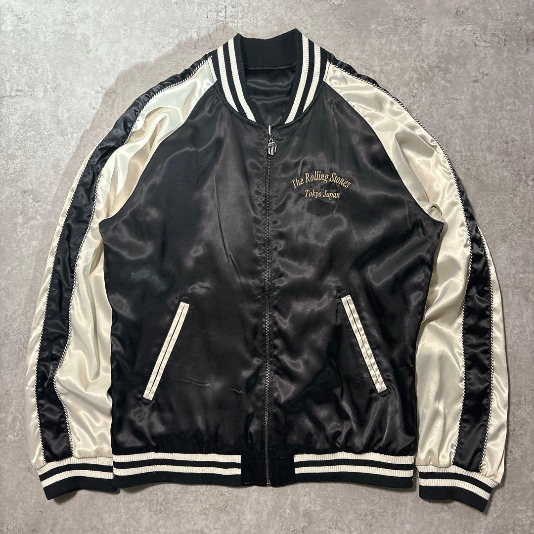 5 ジャックローズ×ローリングストーンズ 刺繍 スカジャン リバーシブル XL