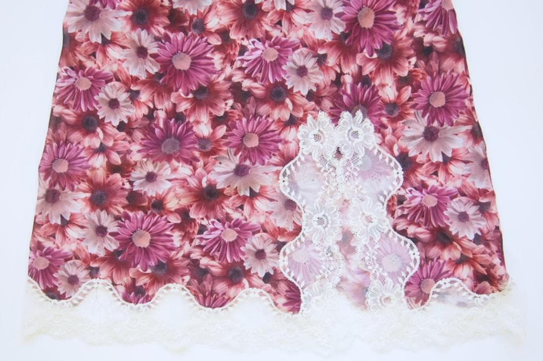 定価6万★フランス製Sybaris★デイジーシバリススリップヴィンテージ写真転写