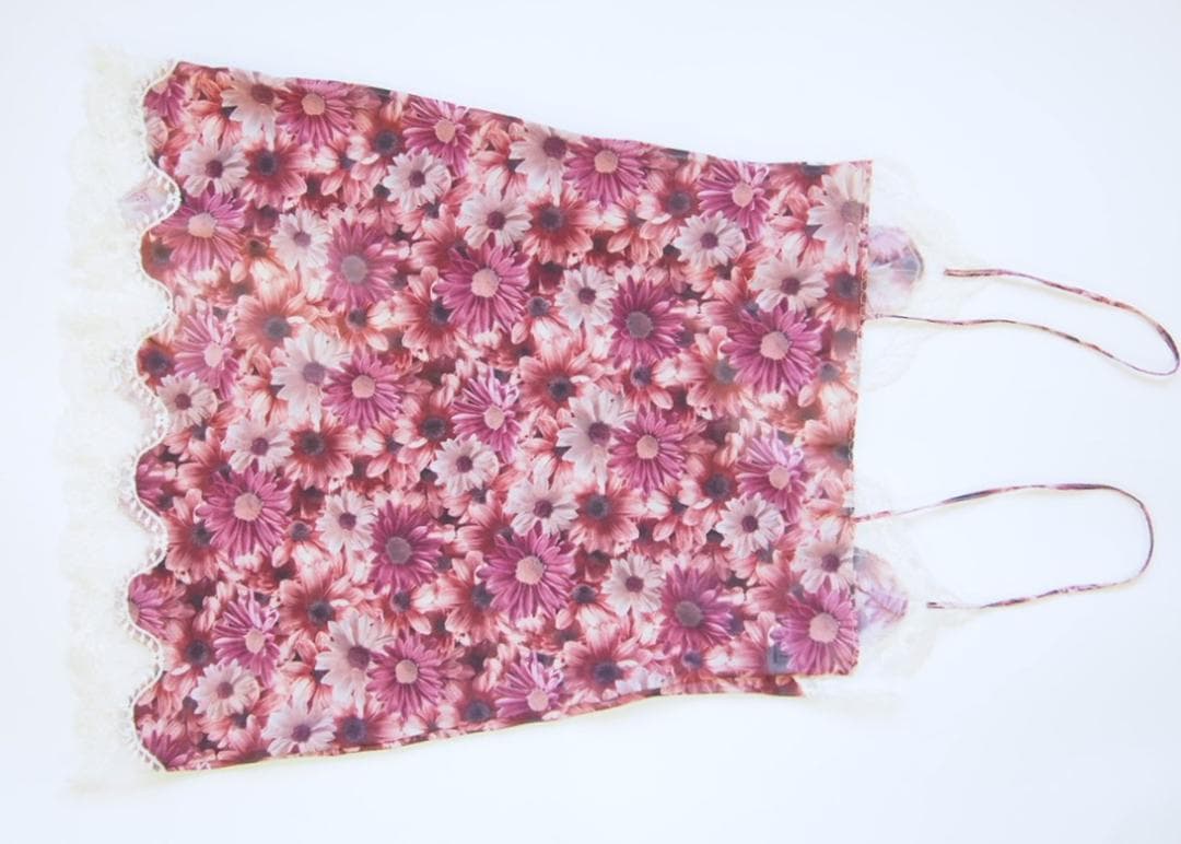 定価6万★フランス製Sybaris★デイジーシバリススリップヴィンテージ写真転写