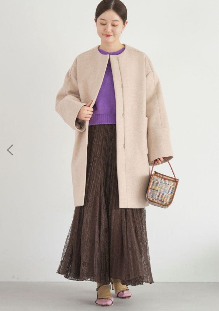 今期IENA★レースプリーツスカート