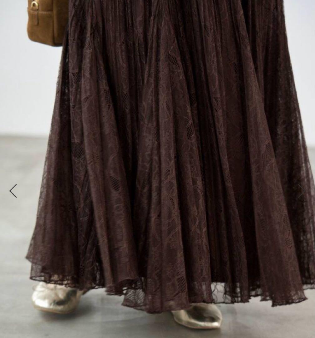 今期IENA★レースプリーツスカート