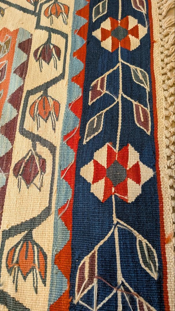 【極美品】手織り キリム トルコ・ウシャク産 絨毯 ウール 115×177cm