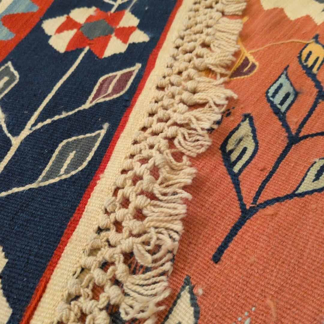 【極美品】手織り キリム トルコ・ウシャク産 絨毯 ウール 115×177cm