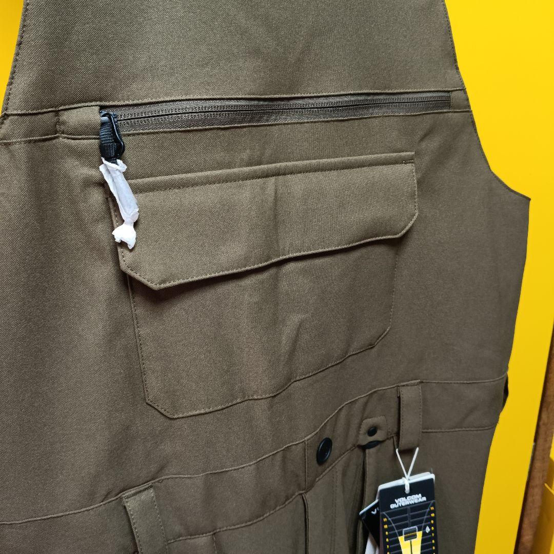 スノーボード　ボルコム　ビブパンツ　ダークブラウン　Lサイズ　新品