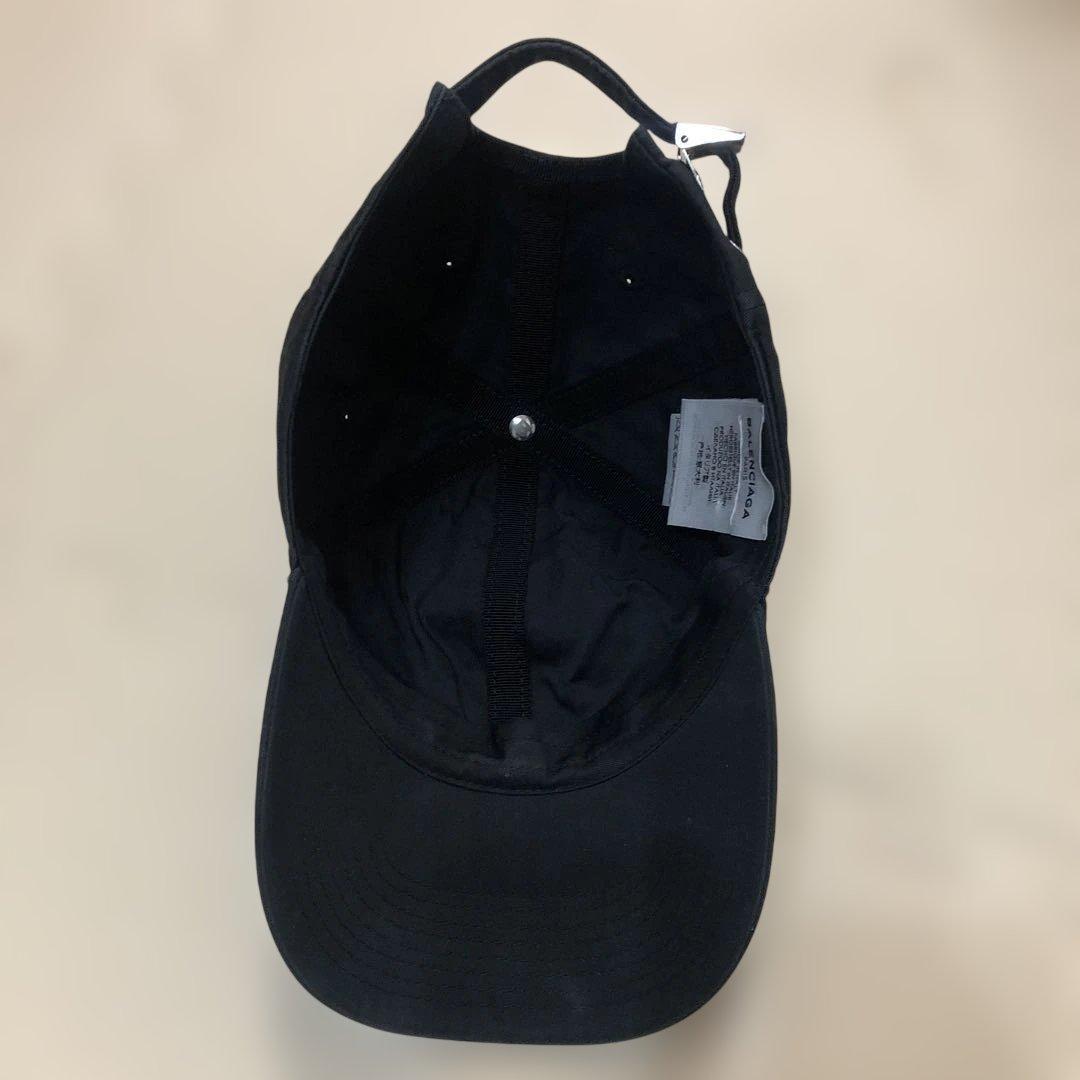 BALENCIAGA バレンシアガ 黒 ベースボールキャップ Lサイズ