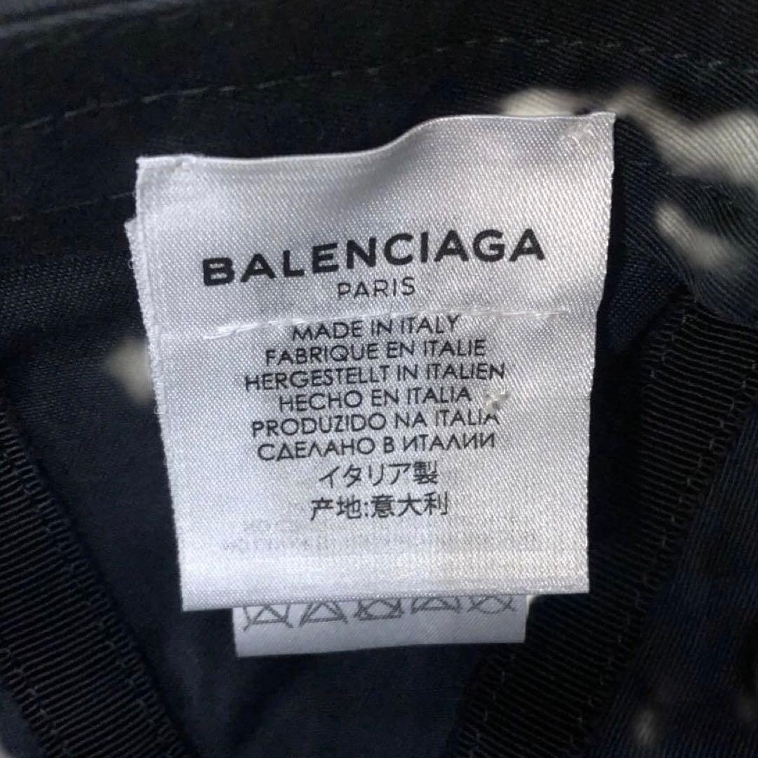 BALENCIAGA バレンシアガ 黒 ベースボールキャップ Lサイズ