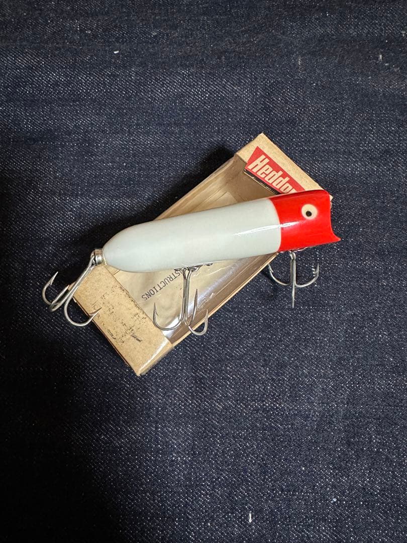 old heddon ラッキー13首割れ　吹き目　RH NIB!