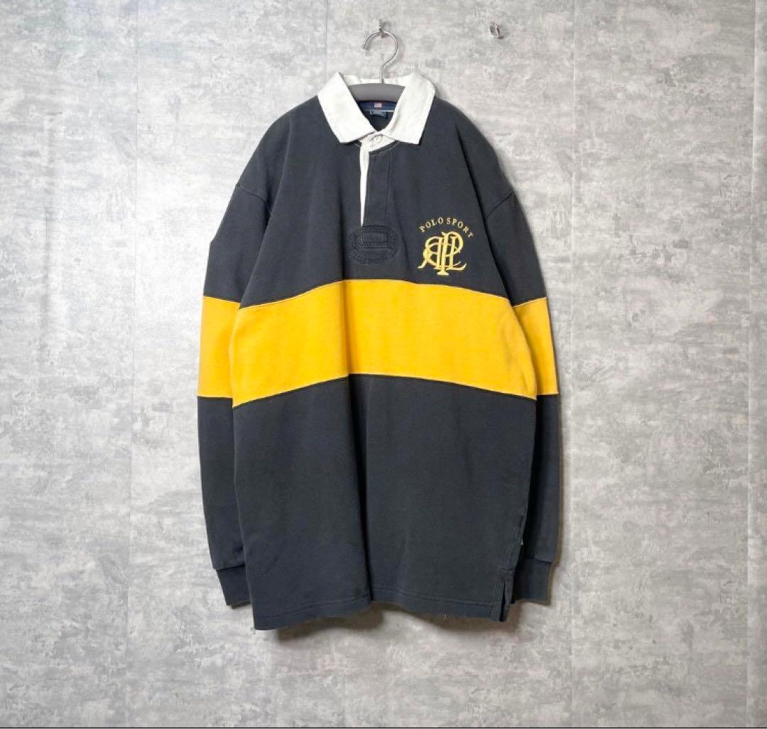 POLOSPORT ポロスポーツ ラガーシャツ 90s ロゴ刺繍