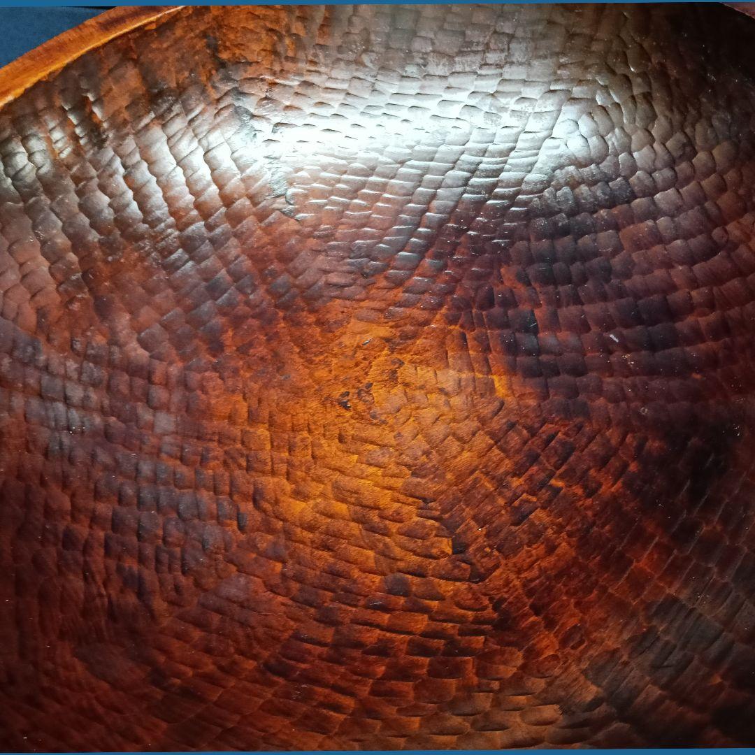 AM95 こね鉢 木製 天然木 直径60cm 重さ5.5kg 蕎麦饂粉物 こね器