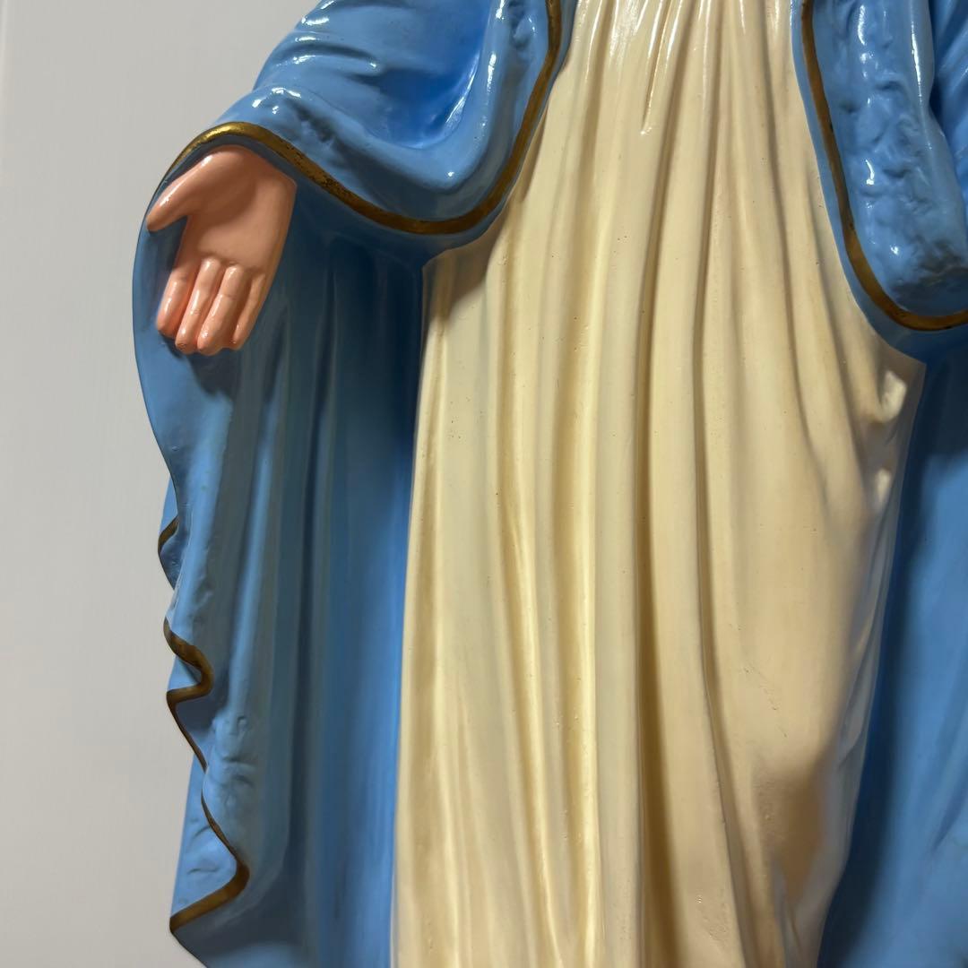 【未使用】マリア像　高さ５1cm 彫刻　無原罪の聖母像　置物　キリスト教