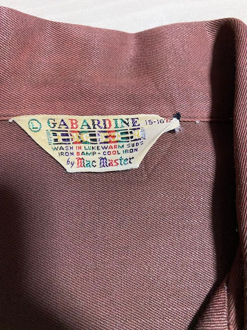 s*i様 Mac Master 50'sレーヨンシャツ 焦茶　ビンテージ