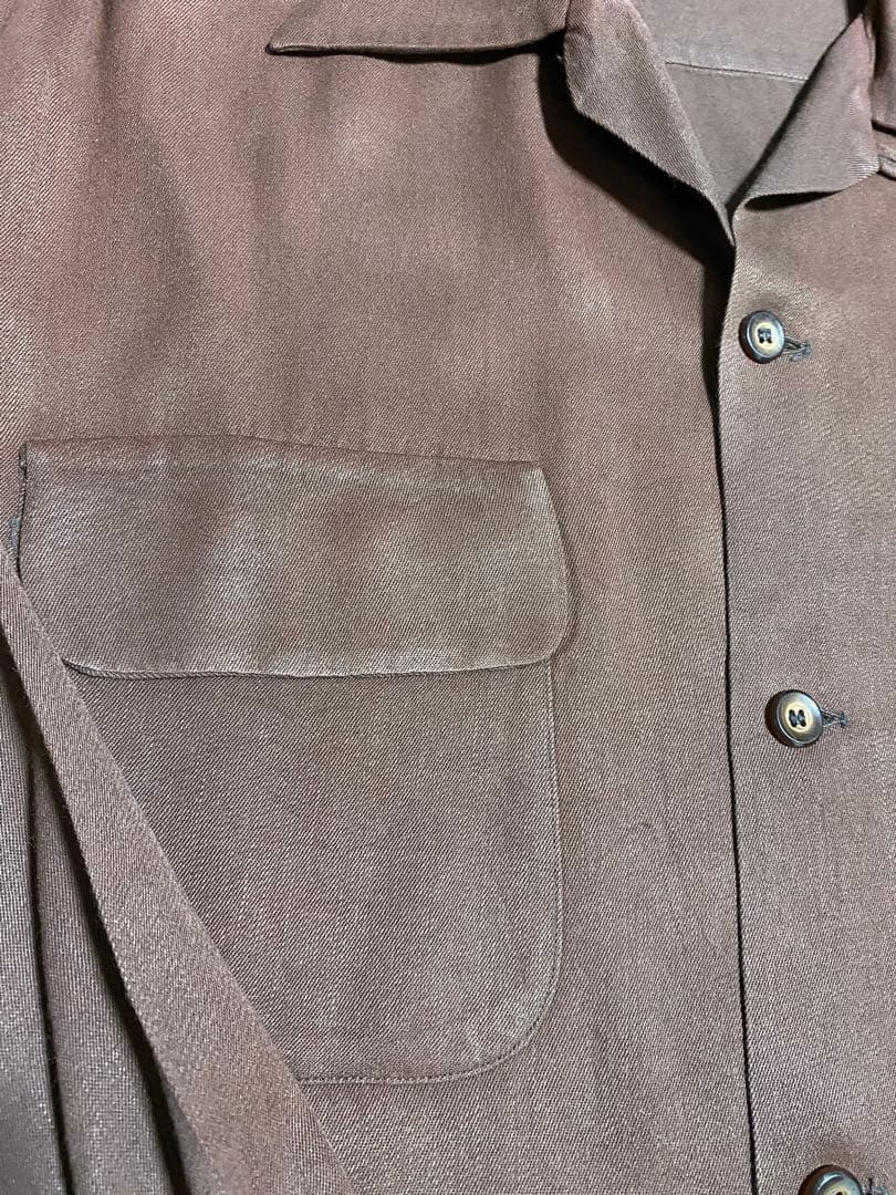 s*i様 Mac Master 50'sレーヨンシャツ 焦茶　ビンテージ