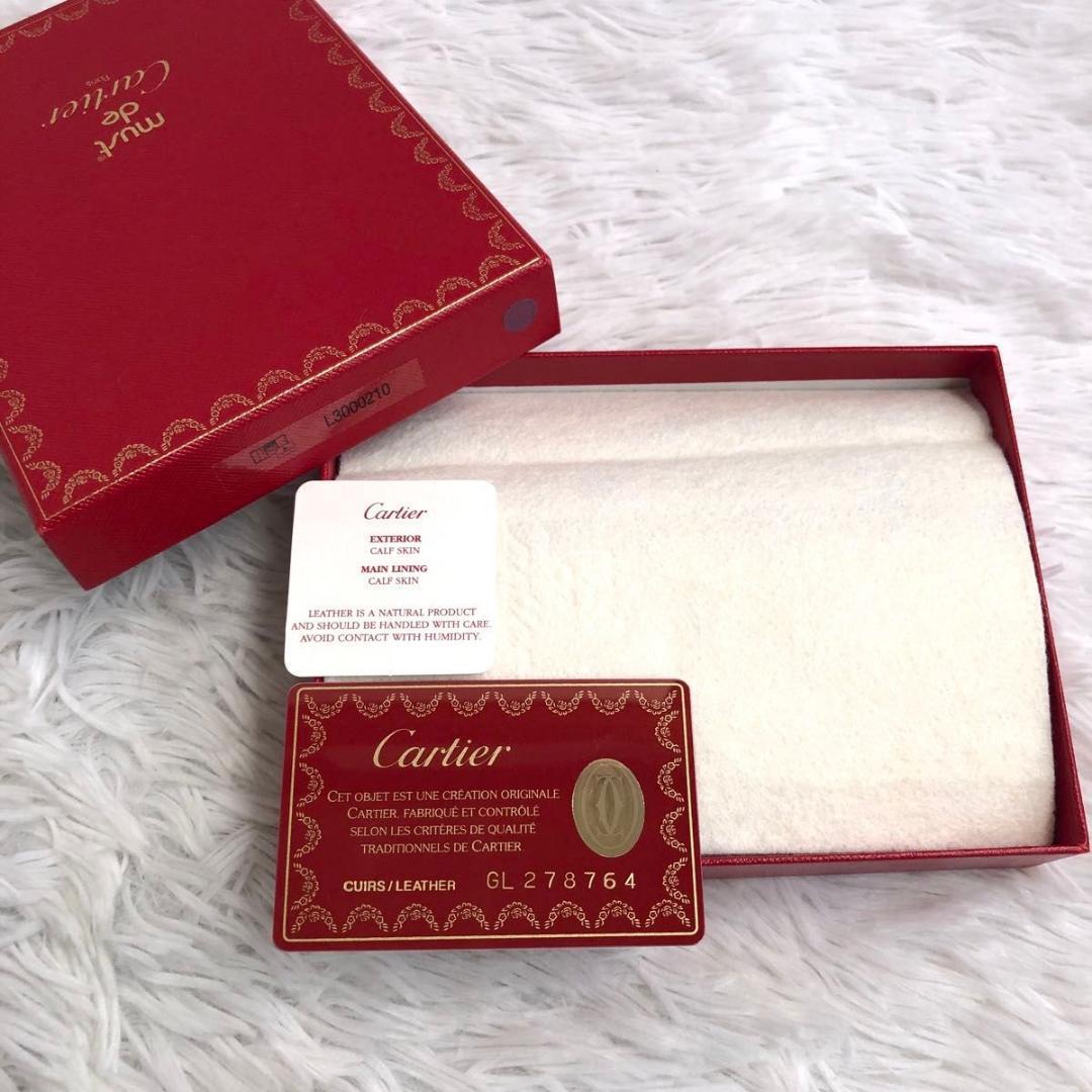 財布 ブランド 黒 Cartier カルティエ パンテール 箱付き レザー 本革