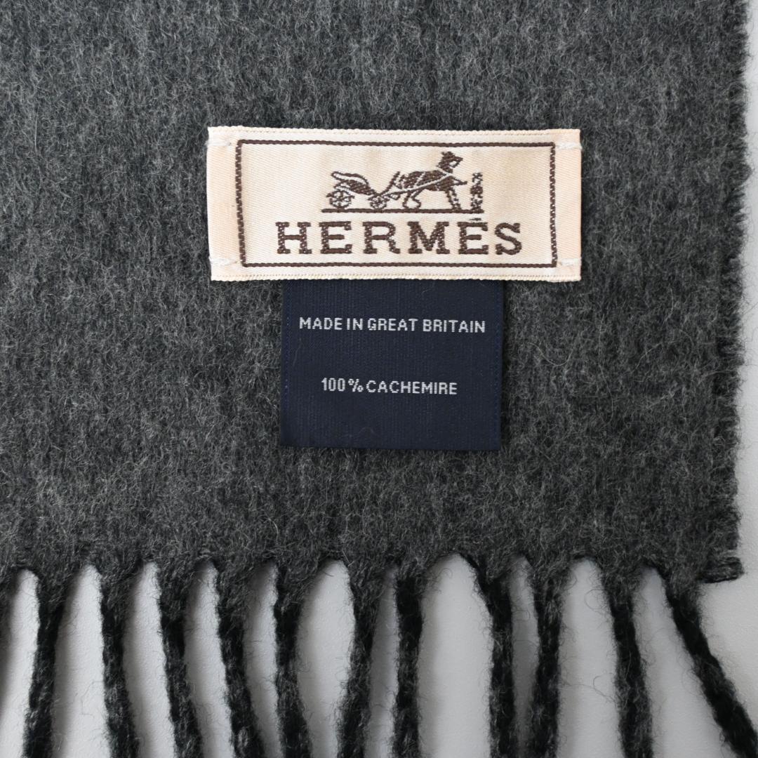 ■ □ 45963★冬 HERMES エルメス マフラー カシミヤ100％