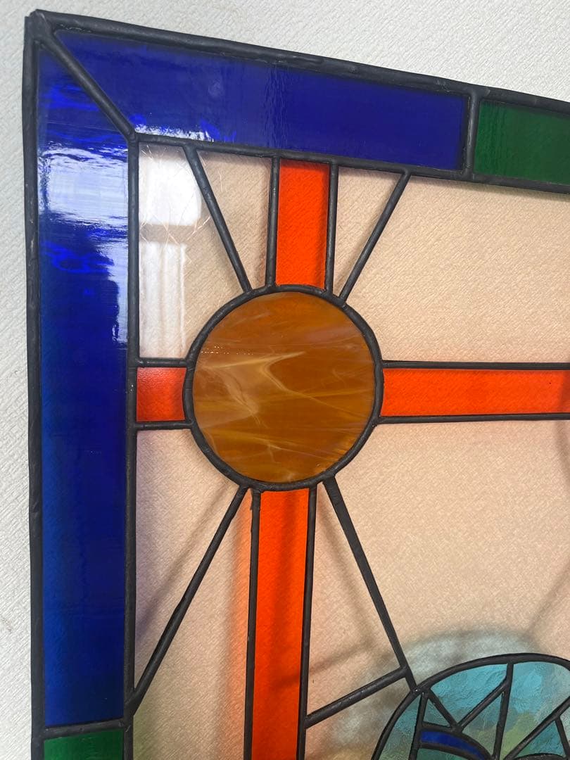 36 ステンドグラス レトロ ステンドガラス オブジェ ディスプレイ 店舗什器