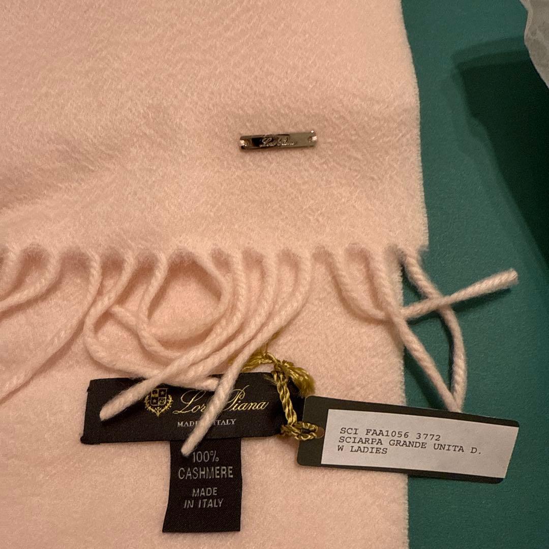 Loro Piana 100% カシミヤ ストール ピンク