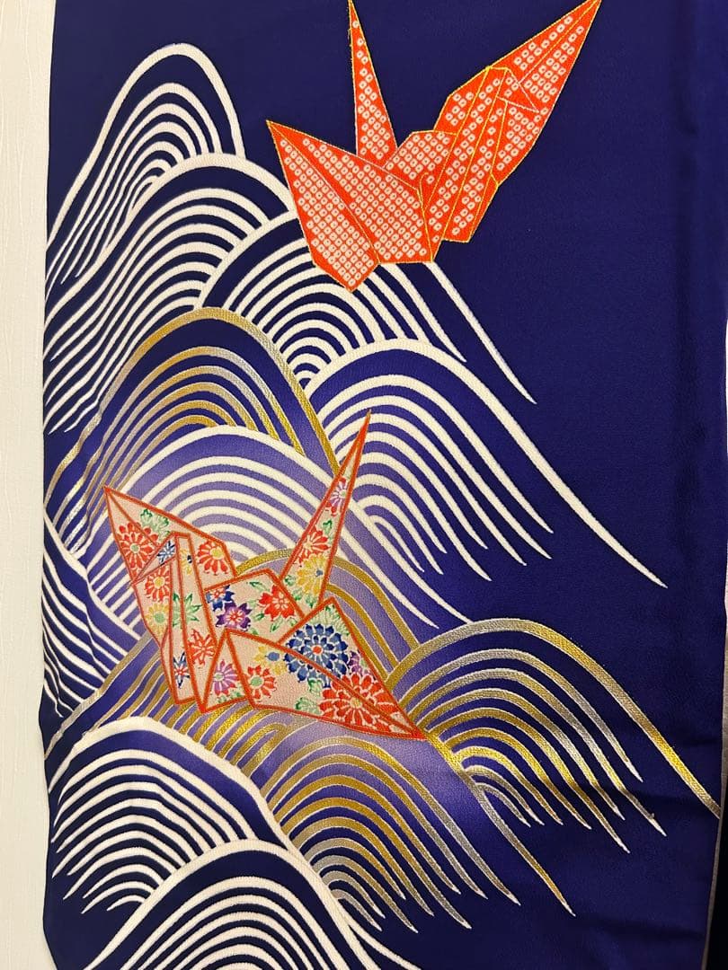 七五三7歳フルセット一式 紫色 正絹　素敵な色と柄で写真映えします♪