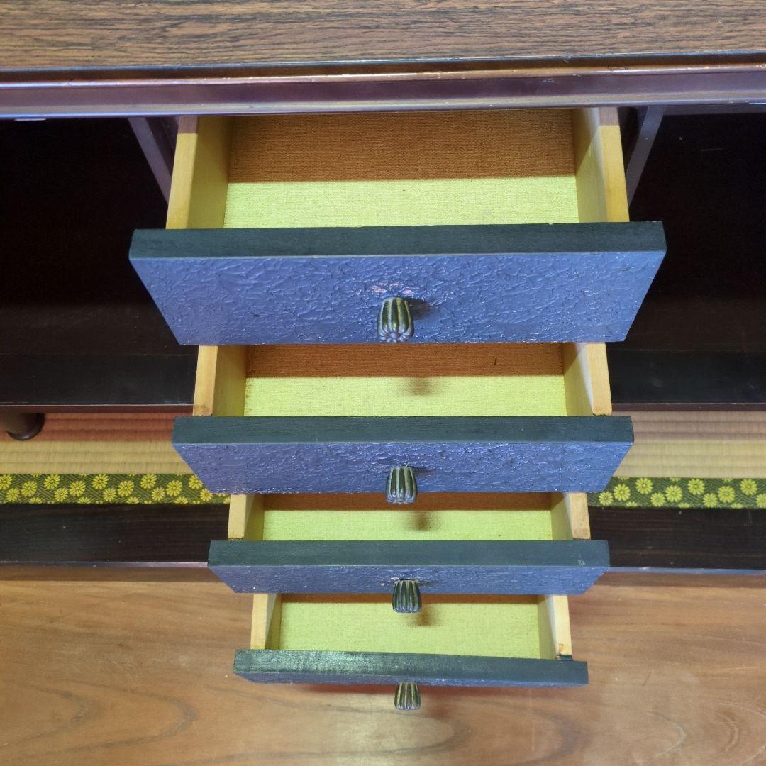 ★アンティーク茶箪笥★鎌倉彫り 違い棚 飾り棚