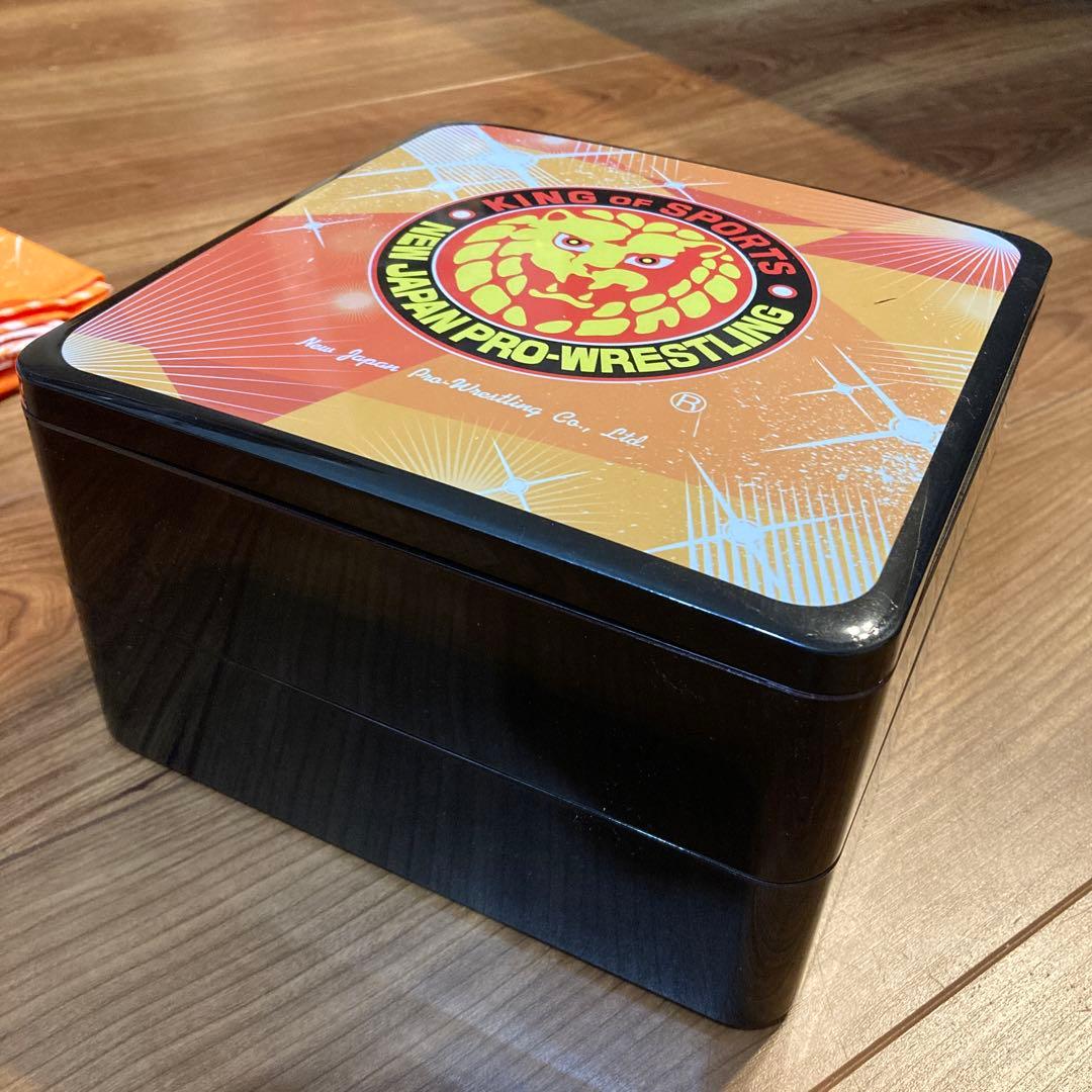 【数量限定レア‼︎】新日本プロレス2014お正月オリジナル　お重箱　風呂敷　お花見