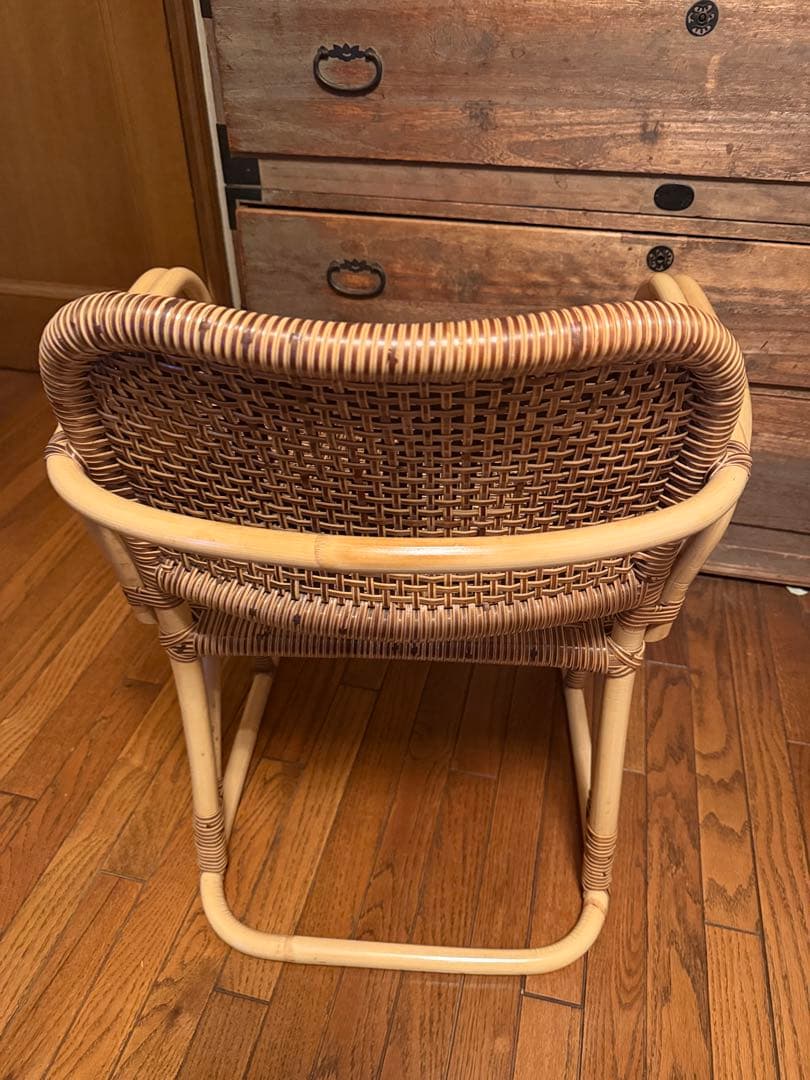 misa様昭和大正レトロハンドメイド？竹？ワラ？椅子イス　木工　巨匠作品芸術美術
