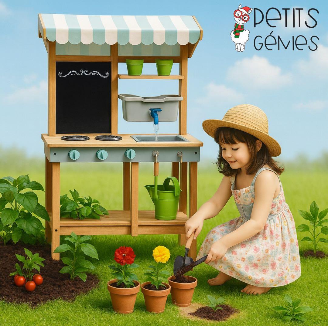 PETITS GÉNIES マッドキッチン 屋外おままごと水遊び 泥遊びガーデン