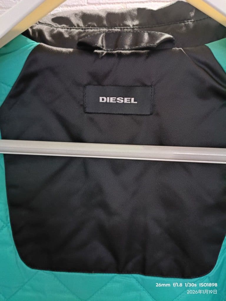 た*ん様 DIESELディーゼル☆大人気☆コーチジャケット 黒 刺繍ロゴ