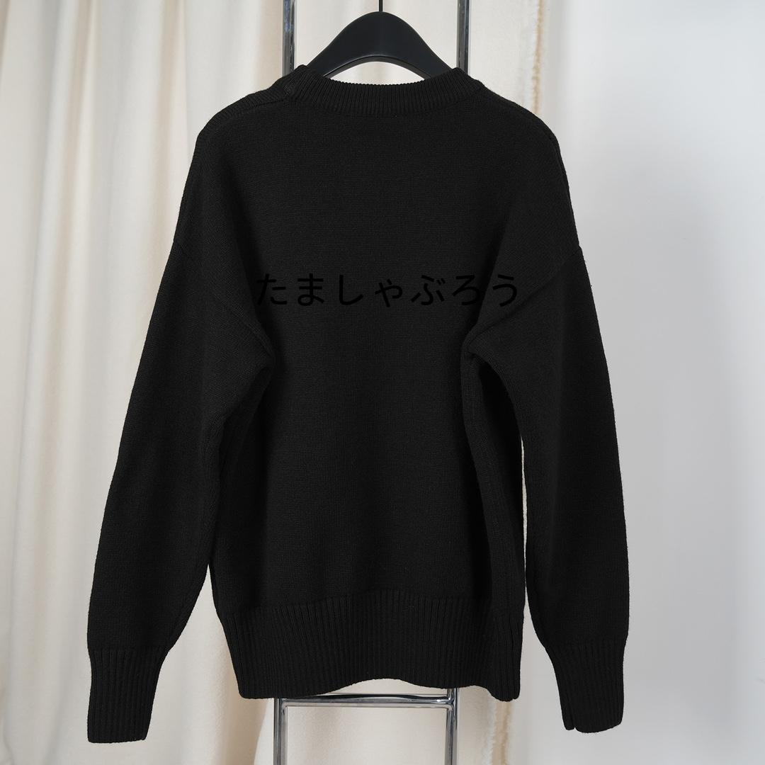 【タグ付き】AMI PARIS ハート刺繍 セーター 男女兼用 秋冬ニット