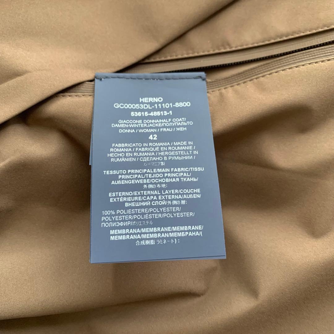 美品♡ ヘルノ ラミナー ゴアテックス ナイロン コート フード ブラウン 42
