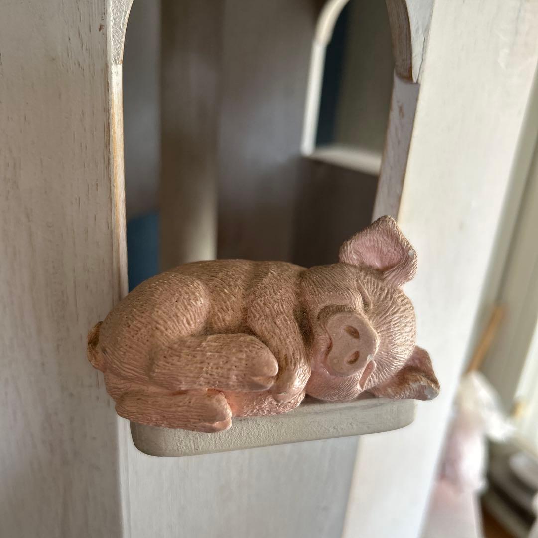 可愛い家型インテリア置物 ブリキ屋根　グリーン