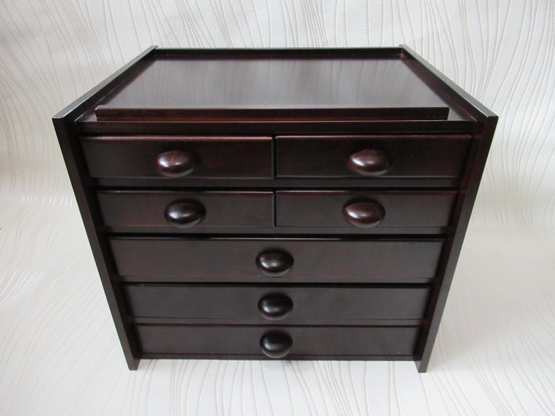 ほぼ未使用木製シェルフ 木工 小物入れ 引き出し トレー 豊岡クラフト 森林楽