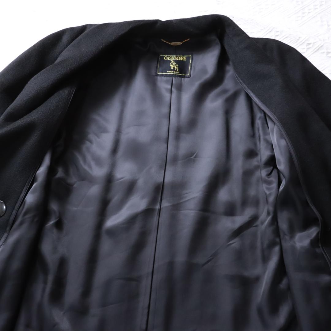 極美品！カシミア100％！高級ロングコート　丸襟　チェスターコート　マキシ丈