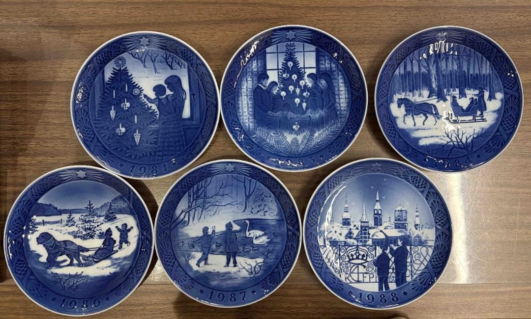 【年代不揃い品】ロイヤルコペンハーゲン イヤープレート 11枚セット