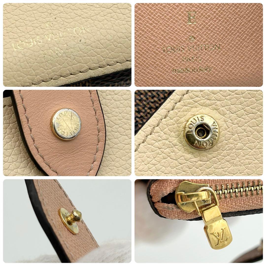 【新型】箱付き ルイヴィトン ダミエ ポルトフォイユ ジュリエット 二つ折り財布