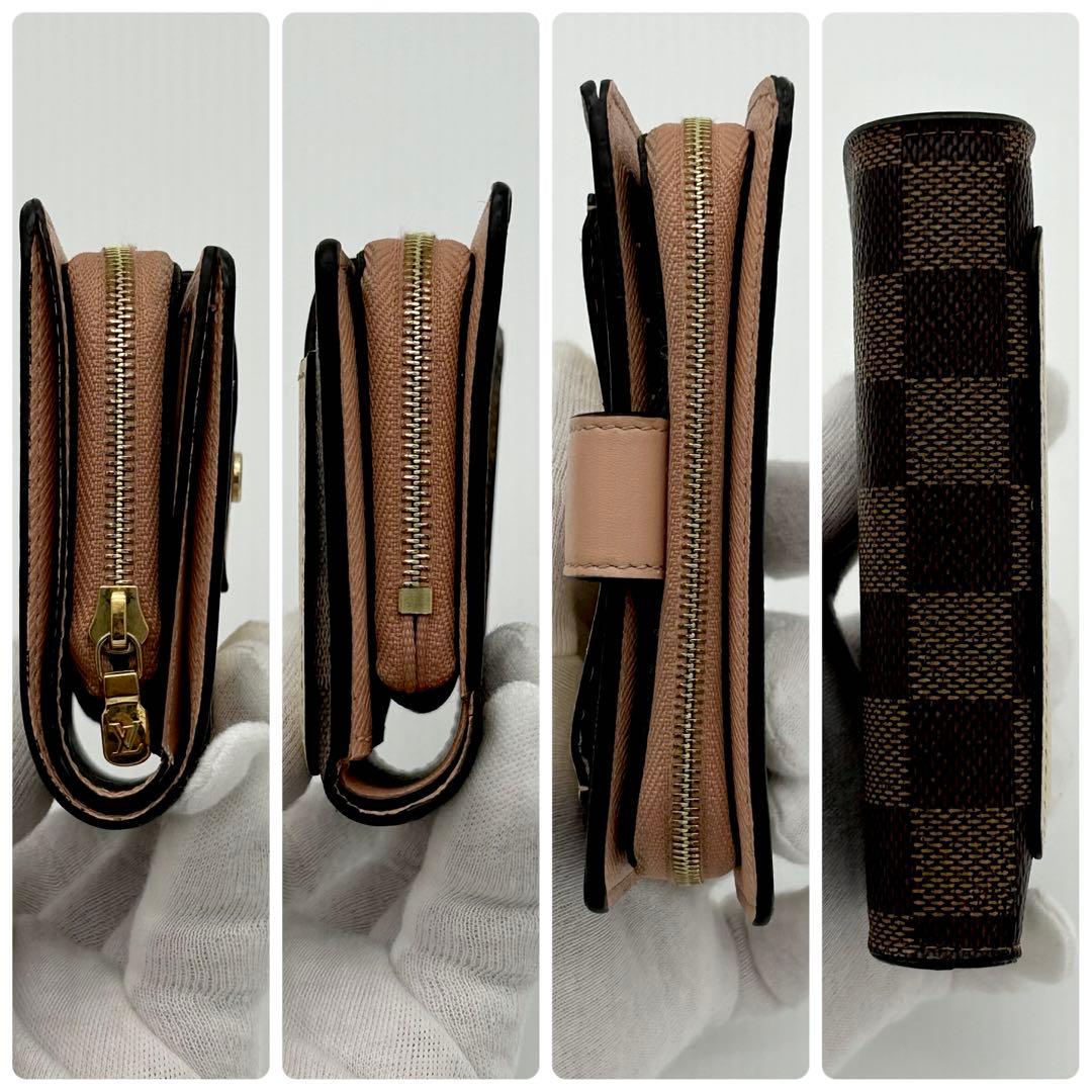 【新型】箱付き ルイヴィトン ダミエ ポルトフォイユ ジュリエット 二つ折り財布