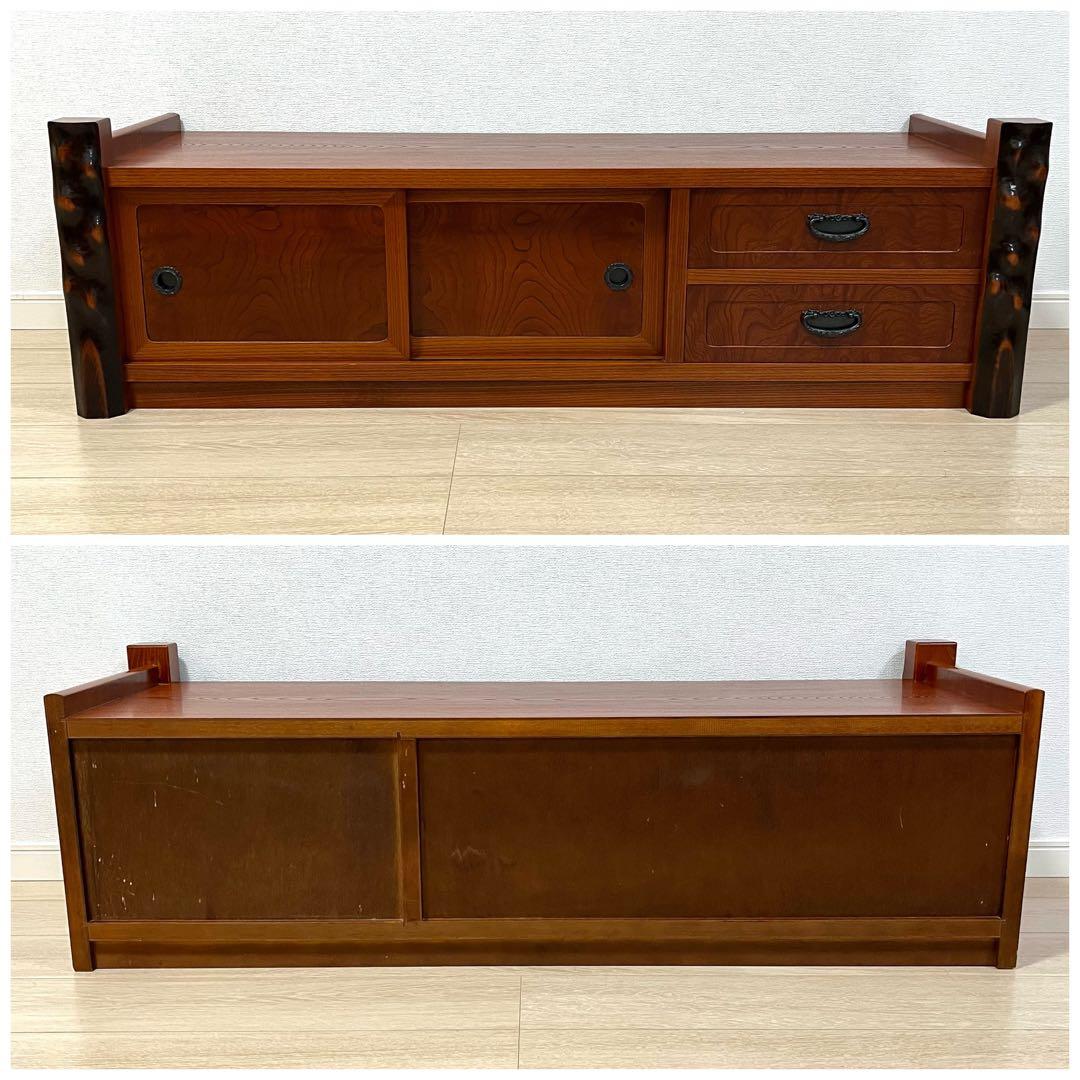 （ち05）【からくり隠し箱付き】置床 置き床 ローボード テレビ台 飾り台 花台