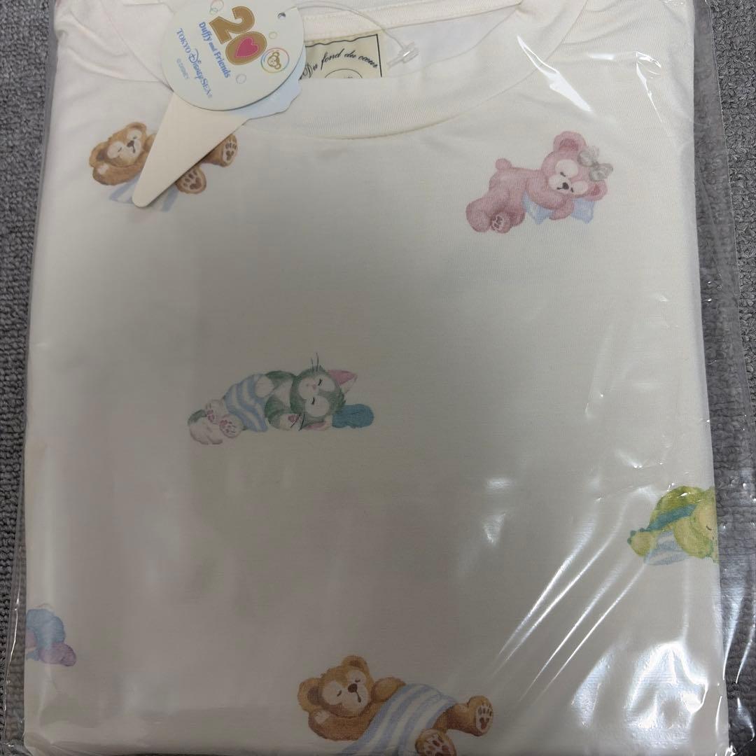 1-2日発送 ダッフィー ジェラピケコラボ 総柄ワンピース ルームウェア