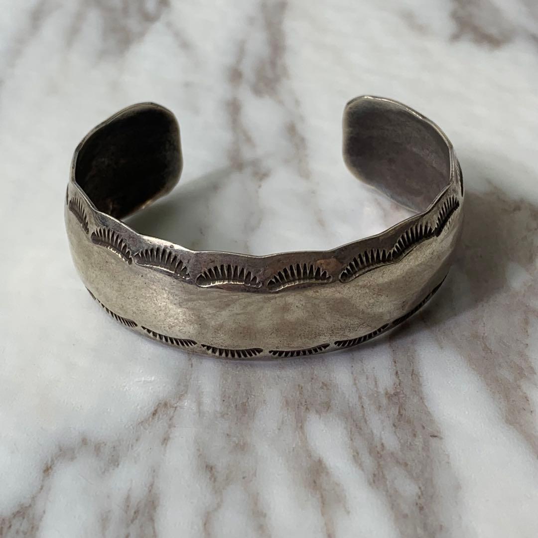 ナバホ族 W.TRACY バングル STERLING 刻印 vintage