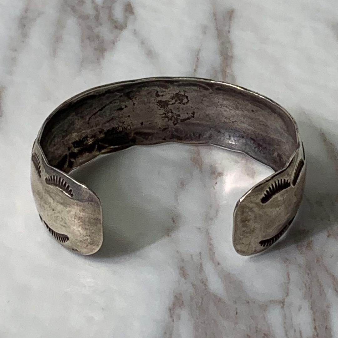 ナバホ族 W.TRACY バングル STERLING 刻印 vintage