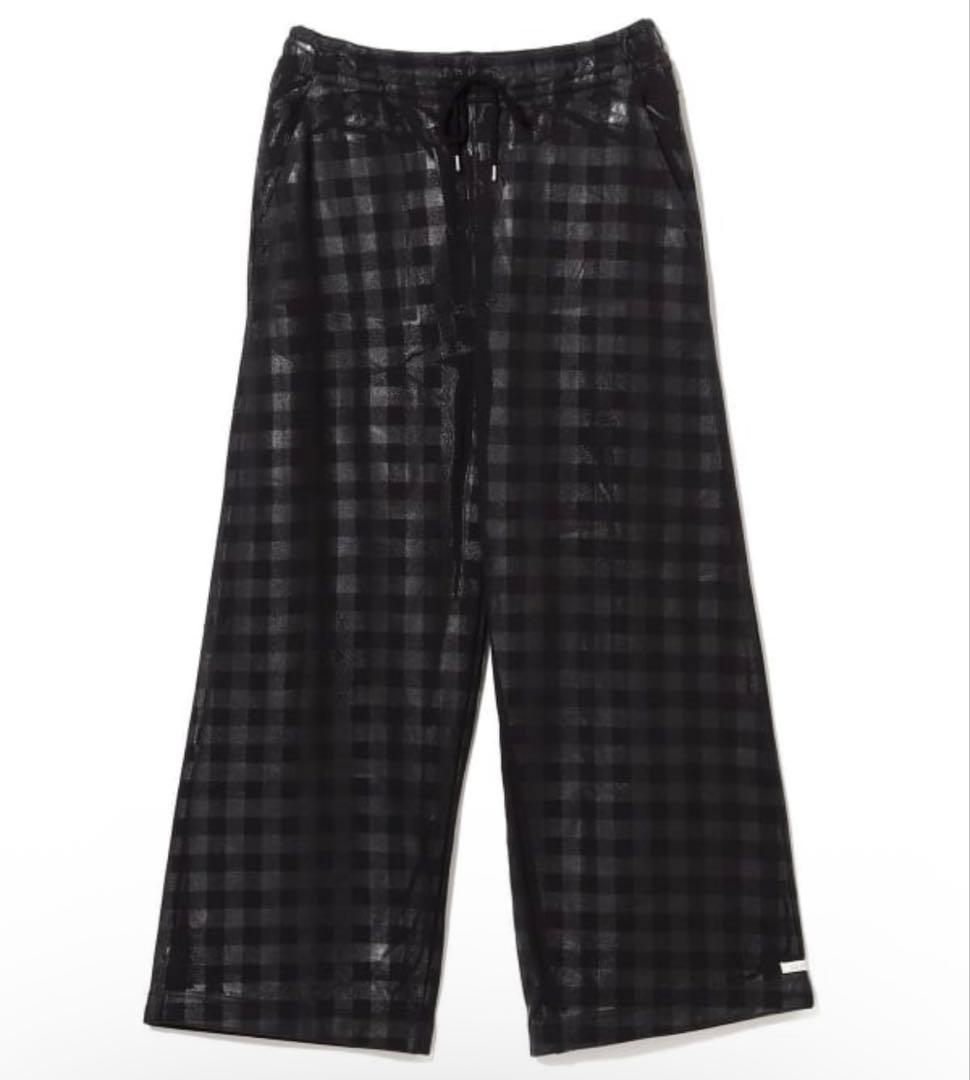 パンツ TSTS / GINGHAM PRINT SWEAT PANTS / BLACK