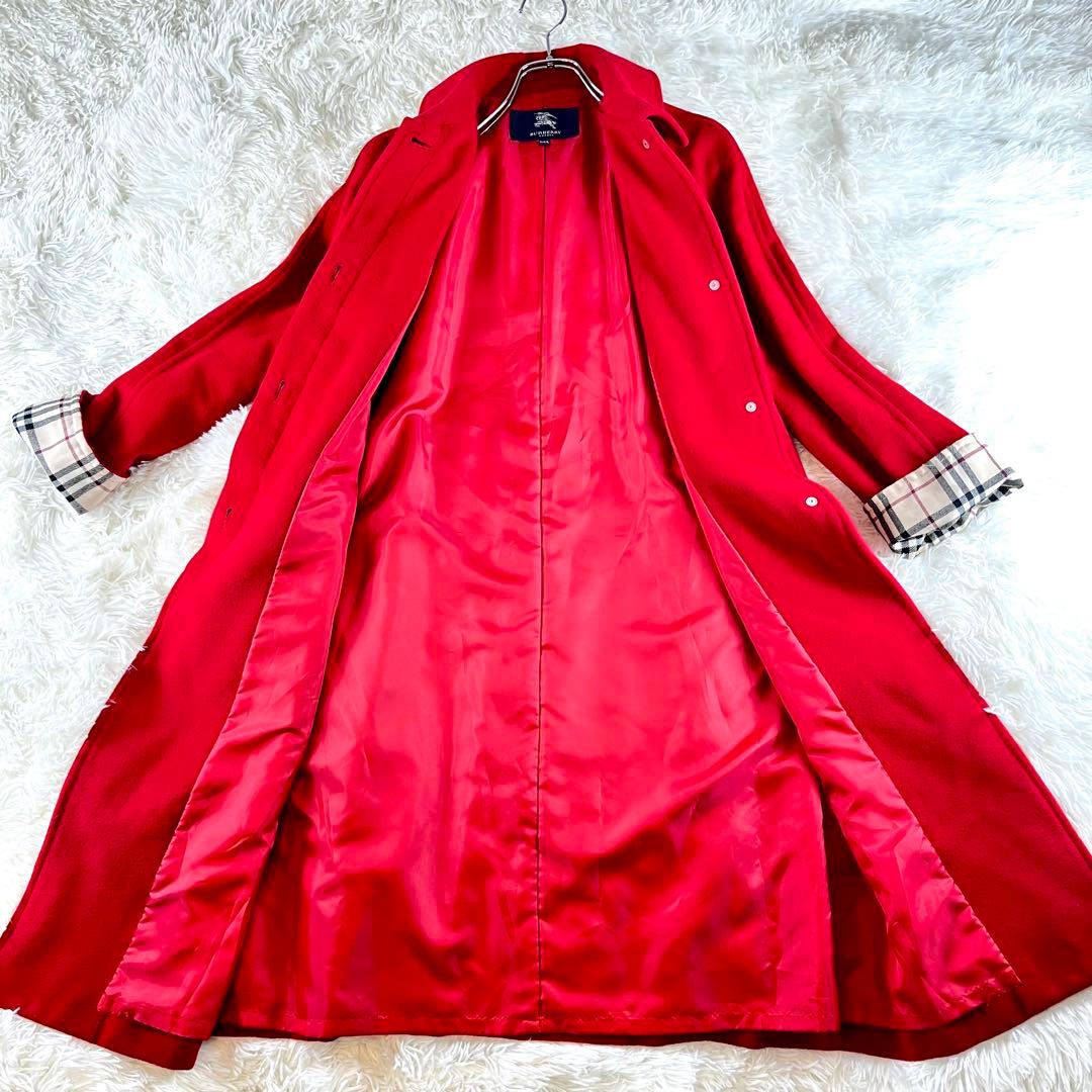 ✨美品✨L バーバリーロンドン アンゴラ ウール チェスターコート ノバチェック