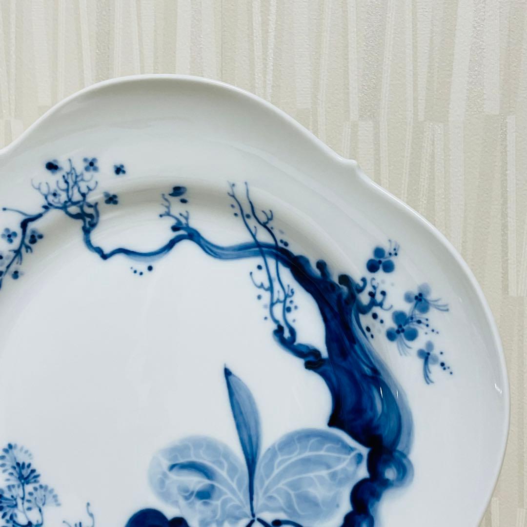 未使用 Meissen マイセン ブルーオーキッド 大皿 プレート 25cm