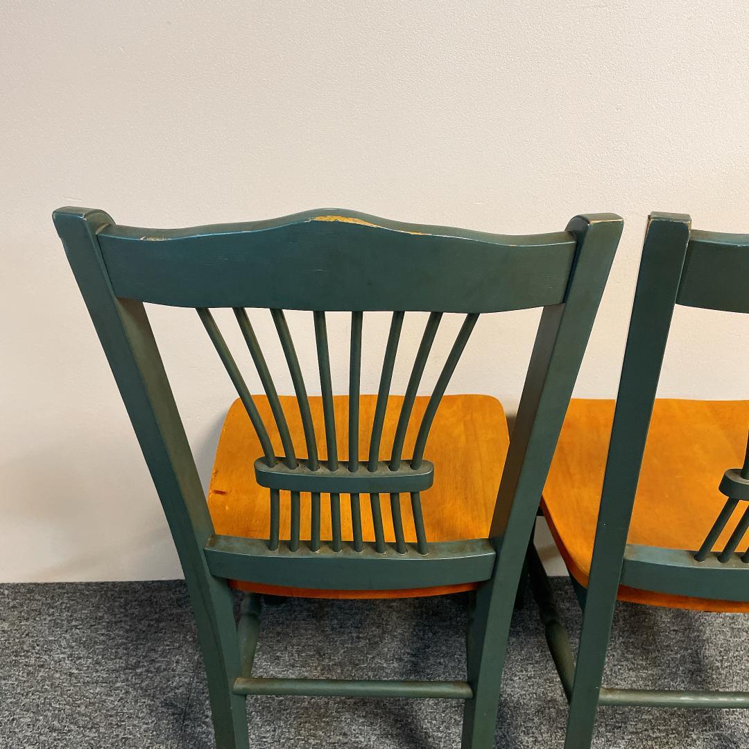 カントリースタイル　ダイニングチェアセット　シャビー　レトロ 2脚セット