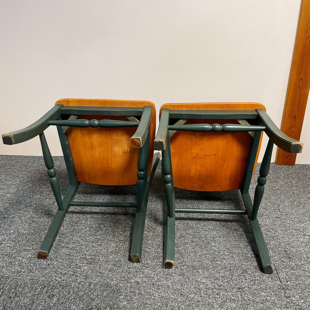 カントリースタイル　ダイニングチェアセット　シャビー　レトロ 2脚セット