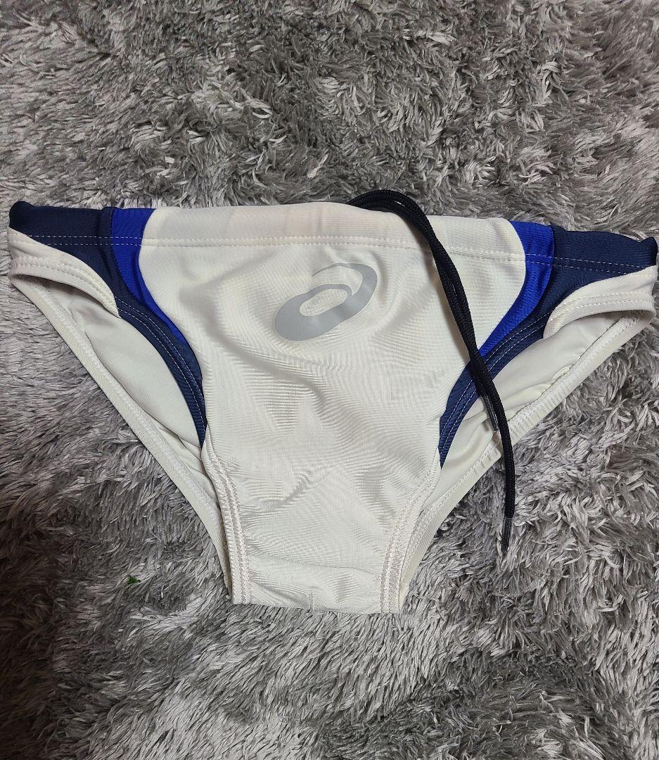 ASICS 競泳水着 ホワイト/ネイビー ハイドロCD