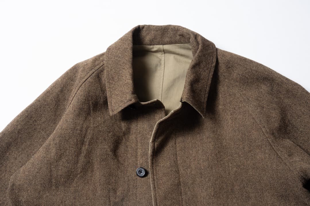 ビームスプラス リバーシブルステンカラーウールコート サイズL 小松