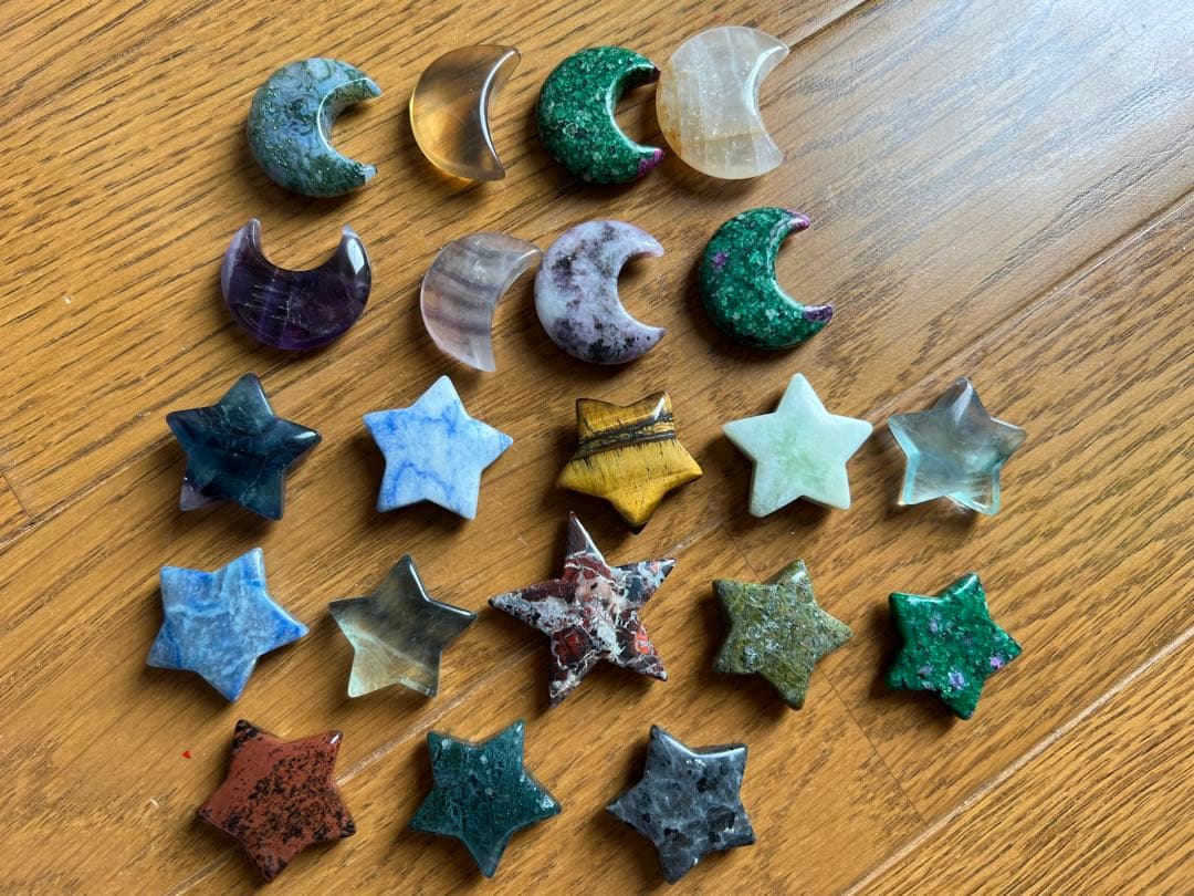 天然石 スター ムーン カービング