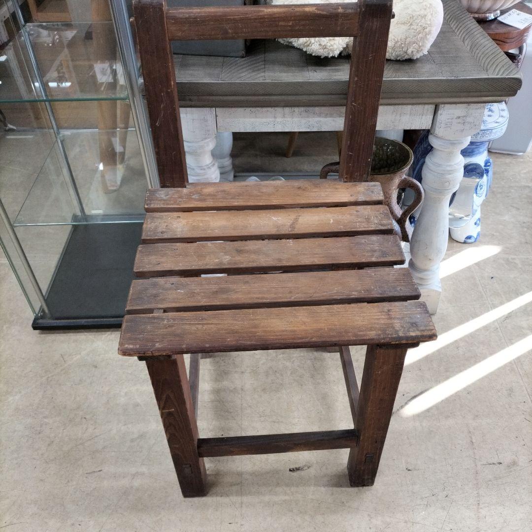 レトロ家具　木製スラットチェア